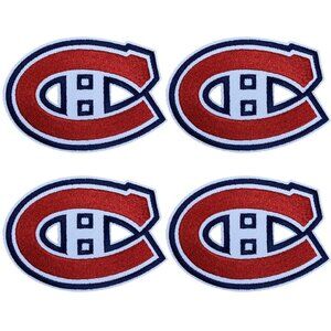 4 x Montreal Canadiens Logo Iron On Patches